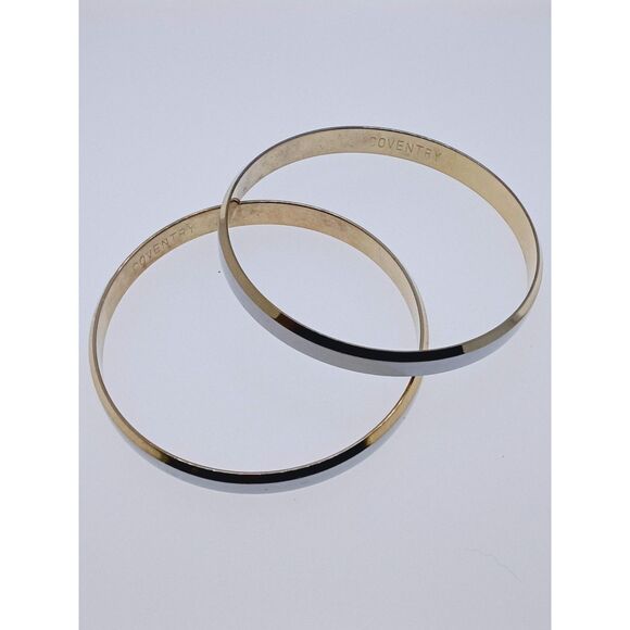 Vintage 2 gold tone Sarah Coventry “Milky Way” bangle bracelets - Picture 4 of 8